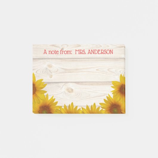 Post-it® Marguerites sur la note de Shiplap | A du (Devant)