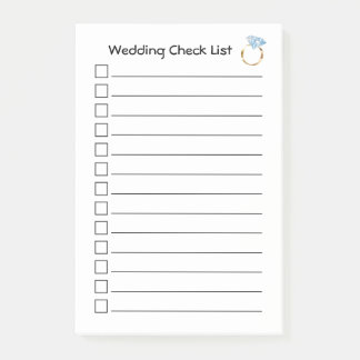 Post-it® Mariage À Faire Vérifier Liste Bague De Diamants