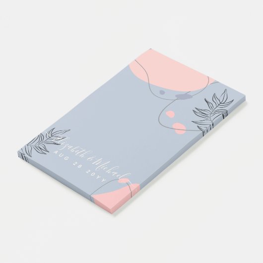 Post-it® Mariage Abstrait moderne scandinave japonais (Incliné)