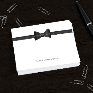 Post-it® Mariage Black Cravate Groomswoman Nom de la fête d