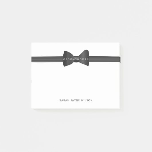 Post-it® Mariage Bow Cravate Groomswoman Publier des notes (Devant)