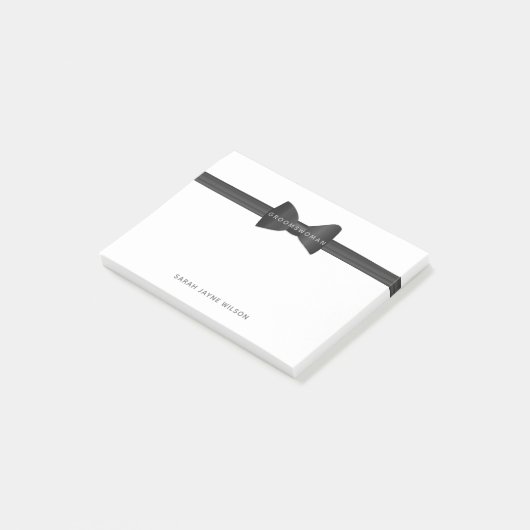 Post-it® Mariage Bow Cravate Groomswoman Publier des notes (Incliné)