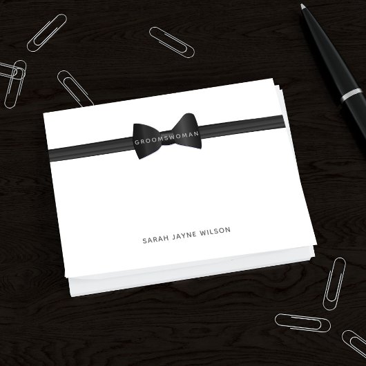 Post-it® Mariage Bow Cravate Groomswoman Publier des notes