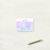 Post-it® Mariage d'aquarelle Abstrait violet élégant (Sur un bureau)