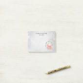 Post-it® Mariage d'aquarelle Russe Reindeer Boho (Sur un bureau)