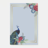 Post-it® Mariage de automne d'hiver Peacock Blue Burgundy (Devant)