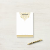 Post-it® Mariage de l'ornement et des rayures Paisley (Sur un bureau)