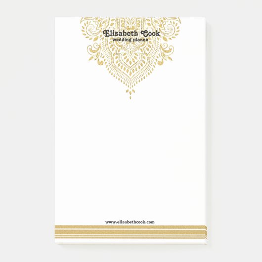 Post-it® Mariage de l'ornement et des rayures Paisley (Devant)