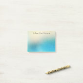 Post-it® Mariage de plage Turquoise Blanc Aqua Bleu Étoile  (Sur un bureau)