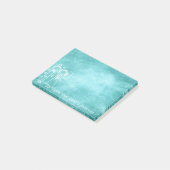 Post-it® Mariage Favor Merci Chalkboard Blue Aqua (Incliné)