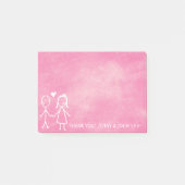 Post-it® Mariage Favor Merci Chalkboard Candy rose (Devant)
