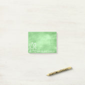 Post-it® Mariage Favor Merci Chalkboard Lemon Green (Sur un bureau)