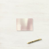 Post-it® Mariage Favor Merci Metallic Rose bulles d'or (Sur un bureau)