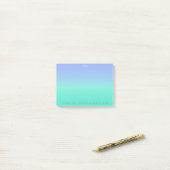 Post-it® Mariage Favor Merci Ocean Blue Ombre (Sur un bureau)