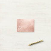 Post-it® Mariage Favor Merci Pink Gold Pastel (Sur un bureau)