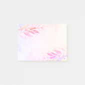 Post-it® Mariage Fleurs Feuilles Aquarelle Rose Chaud Magen (Devant)