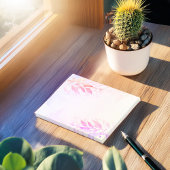 Post-it® Mariage Fleurs Feuilles Aquarelle Rose Magenta Cha