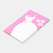 Post-it® Mariage Gown rose vertical post-it note (Incliné)