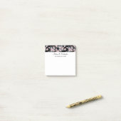 Post-it® Mariage Motif rose et gris Floral (Sur un bureau)