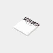 Post-it® Mariage Motif rose et gris Floral (Incliné)