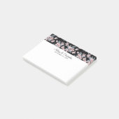 Post-it® Mariage Motif rose et gris Floral (Incliné)