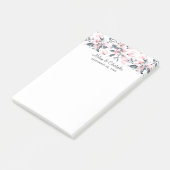 Post-it® Mariage Motif rose et gris Floral (Incliné)