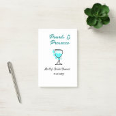 Post-it® Mariage perles et prosecco nom bleu noir (Bureau)