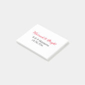 Post-it® Marié & lumineux ajouter nom de couple mariage ajo (Incliné)