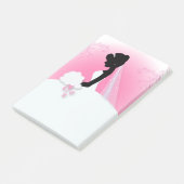 Post-it® Mariée Mme Right Pink mariée silhouette (Incliné)