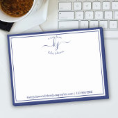 Post-it® Marine 2 Monogramme Script Du Bureau De