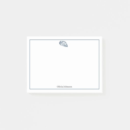 Post-it® Marine bleu animal illustration vie marine minimal (Devant)