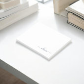 Post-it® Marine Bleu Blanc moderne Script Girl Monogramme N