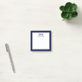 Post-it® Marine Bleu Blanc Monogrammé Hommes (Bureau)