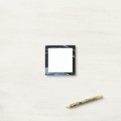 Post-it® Marine Blue Gold Parties scintillant Marbre encadr (Sur un bureau)