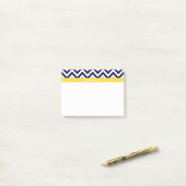 Post-it® Marine Blue Lg Chevron Nom de l'ananas Monogramme (Sur un bureau)