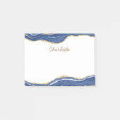 Post-it® Marine Marbre Bleu Agate Parties scintillant Or Pe (Devant)