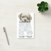 Post-it® Marionnette mignonne en Jeans Art Monogramme (Bureau)
