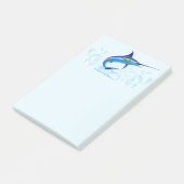 Post-it® Marlin Bleu Jaillissant de l'Océan (Incliné)