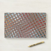 Post-it® Maroon gris cendré en relief À damiers : un art mo (Sur un bureau)