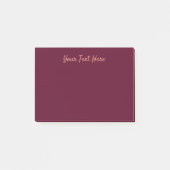 Post-it® Maroon simple minimaliste (Devant)