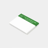 Post-it® Marque commerciale sur le titre vert du rectangle (Incliné)