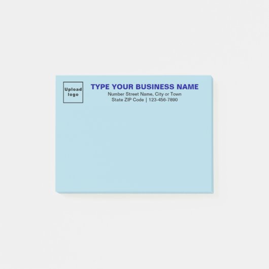Post-it® Marque commerciale sur rectangle bleu clair (Devant)