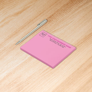 Post-it® Marque commerciale sur rectangle rose
