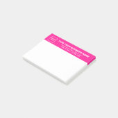 Post-it® Marque commerciale sur un titre rose de rectangle (Incliné)