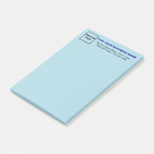 Post-it® Marque d'affaires sur la tête de lumière bleu long