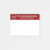 Post-it® Marque d'affaires sur la tête rouge du rectangle (Devant)