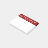 Post-it® Marque d'affaires sur la tête rouge du rectangle (Incliné)