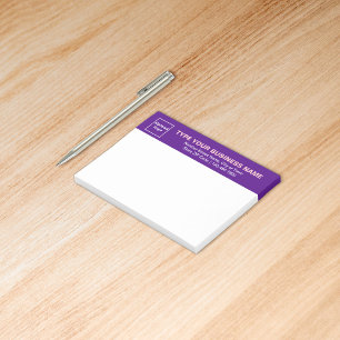 Post-it® Marque d'affaires sur la tête violette du rectangl
