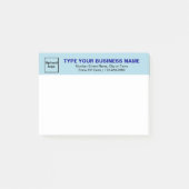 Post-it® Marque d'affaires sur le bleu clair en-tête du rec (Devant)