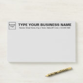 Post-it® Marque d'affaires sur le cap de Grey Large (Sur un bureau)